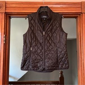 Lands End Black Quilted Primaloft Vest - size M